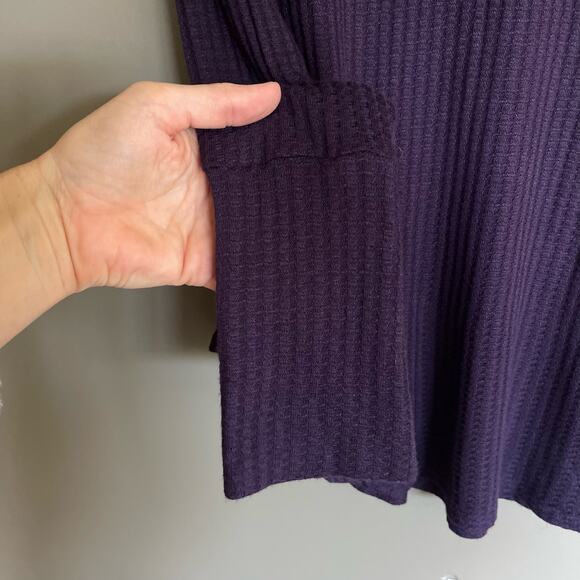 Chaser Waffle Knit Turtleneck Amethyst Purple Size Large Casual Comfortable - Picture 11 of 16